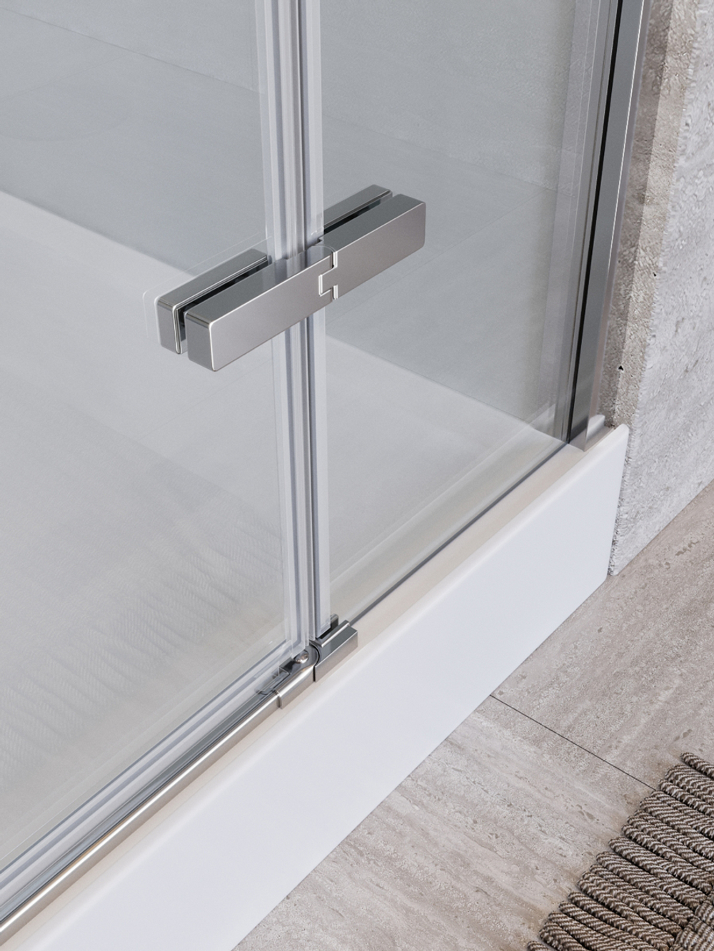 Душевая кабина BelBagno UNO-CAB-A-1-90-C-Cr-Bi-TOP-L, левосторонняя