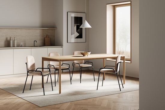 Стол обеденный saga, 75х120 см, ясень