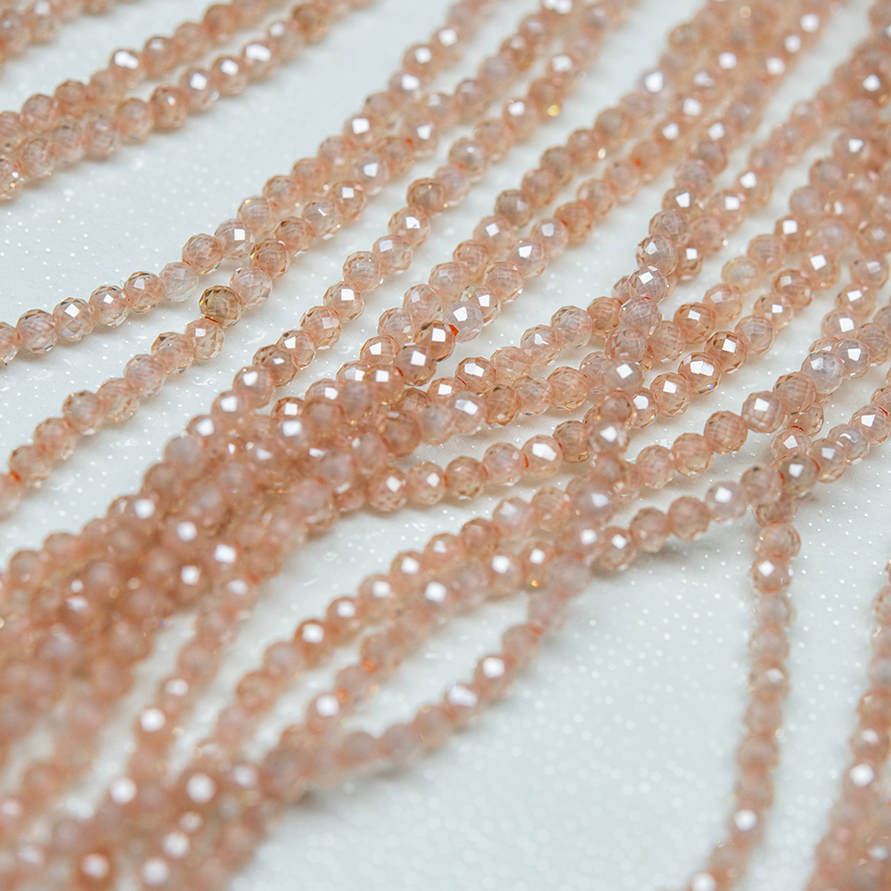 Фианиты, оттенок "Шампанское", 1,8-2мм, шар, микроогранка