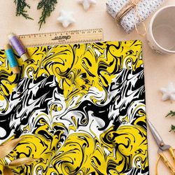 Ткань лён жидкое жёлтое такси