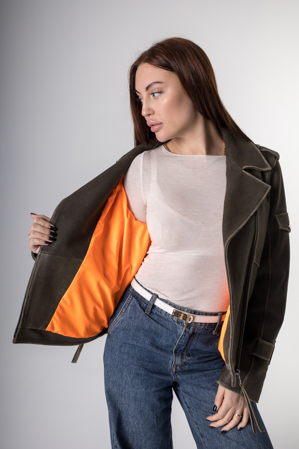 Косуха из натуральной кожи