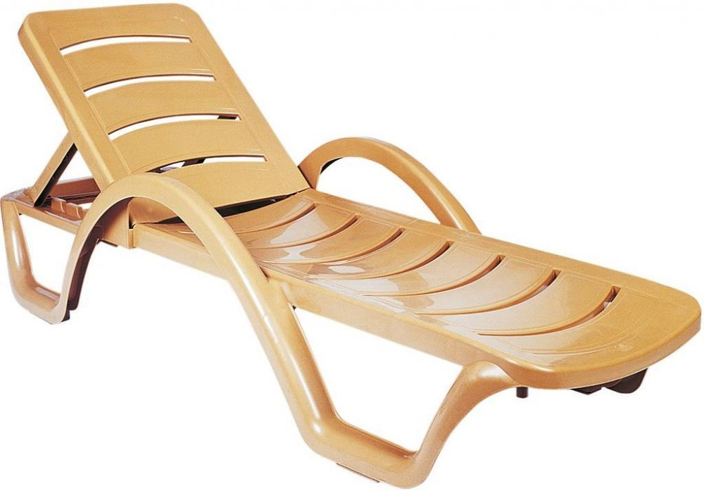 Шезлонг-лежак пластиковый, Siesta Garden Havana, тик