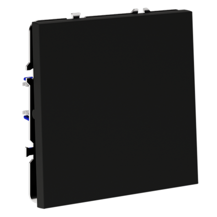 Проходной переключатель встраиваемый VOLTUM S70 одноклавишный 10А, (черный матовый)