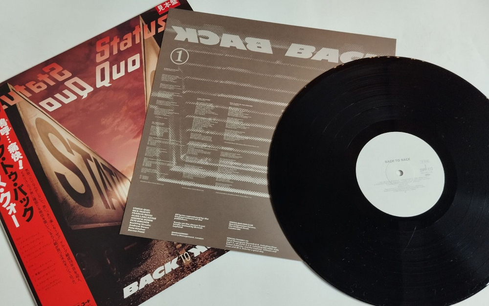 Винтажная виниловая пластинка LP Status Quo Back To Back (Japan 1983) (Promo)