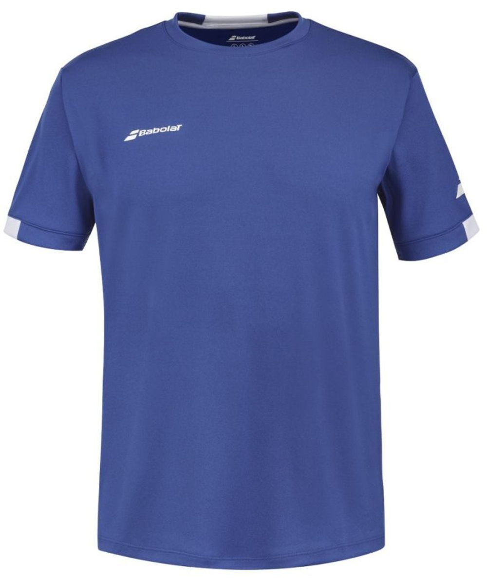 Футболка для мальчика теннисная Babolat Play Crew Neck Tee Boy - небесный