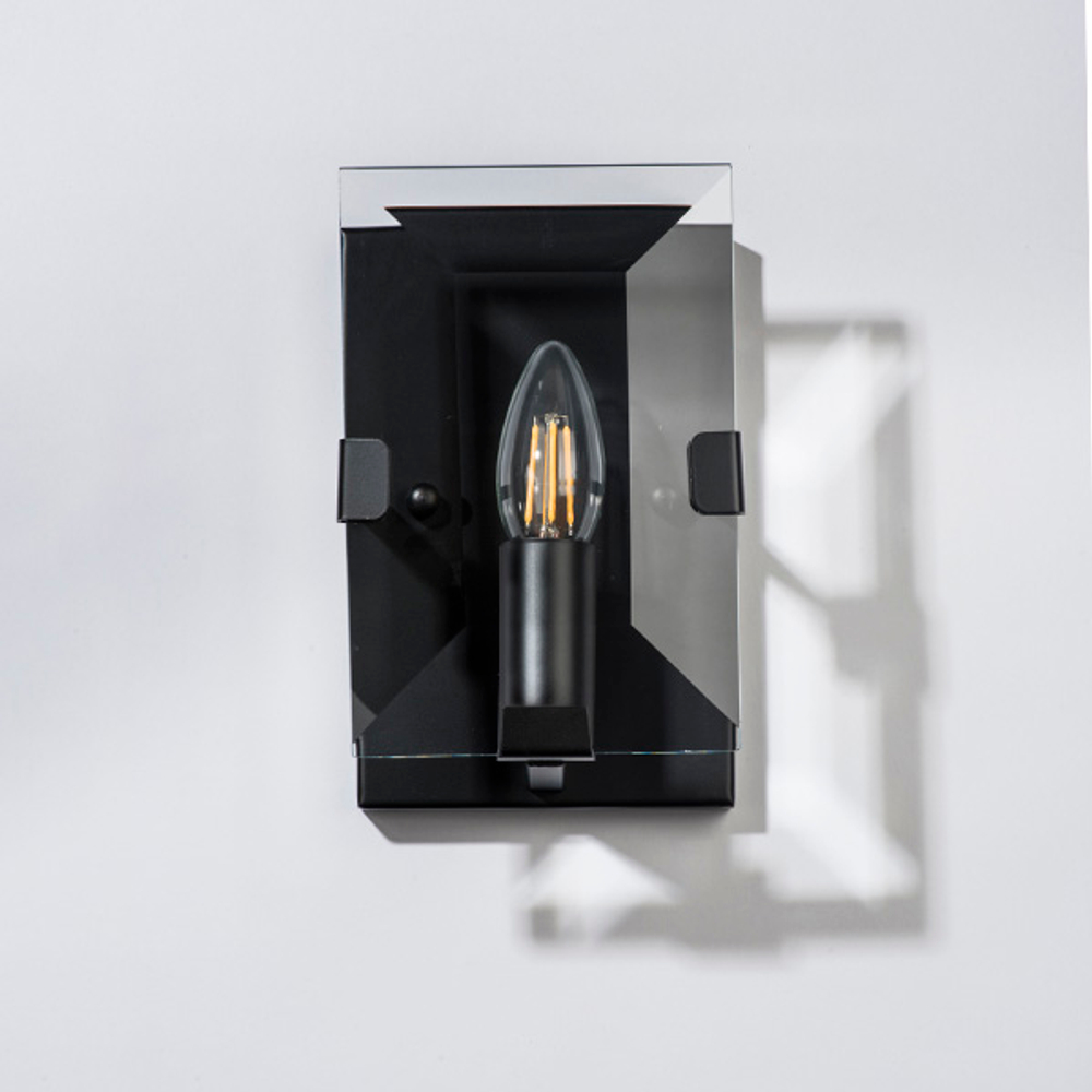 713617 Бра NOVARA 1x40W E14 ЧЕРНЫЙ МАТОВЫЙ