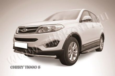 Защита переднего бампера (нержавейка) Chery Tiggo 5 (2014-2016) d57