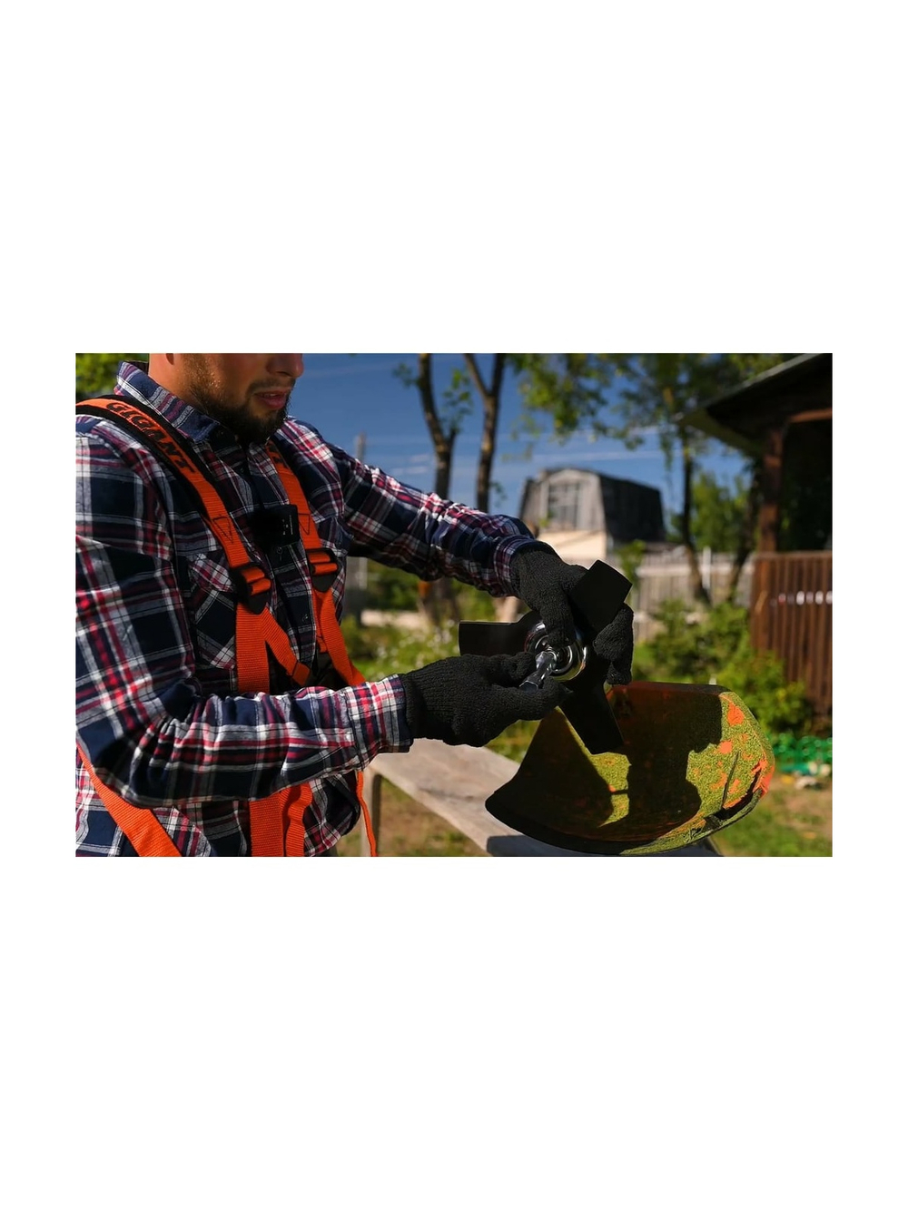 Бензиновый триммер 2,1 л.с., леска/нож, Gigant CG-KW02-520