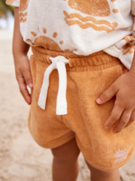 Пончо и шорты в комплекте для мальчика Next E22-926, Оранжевый, Молочный