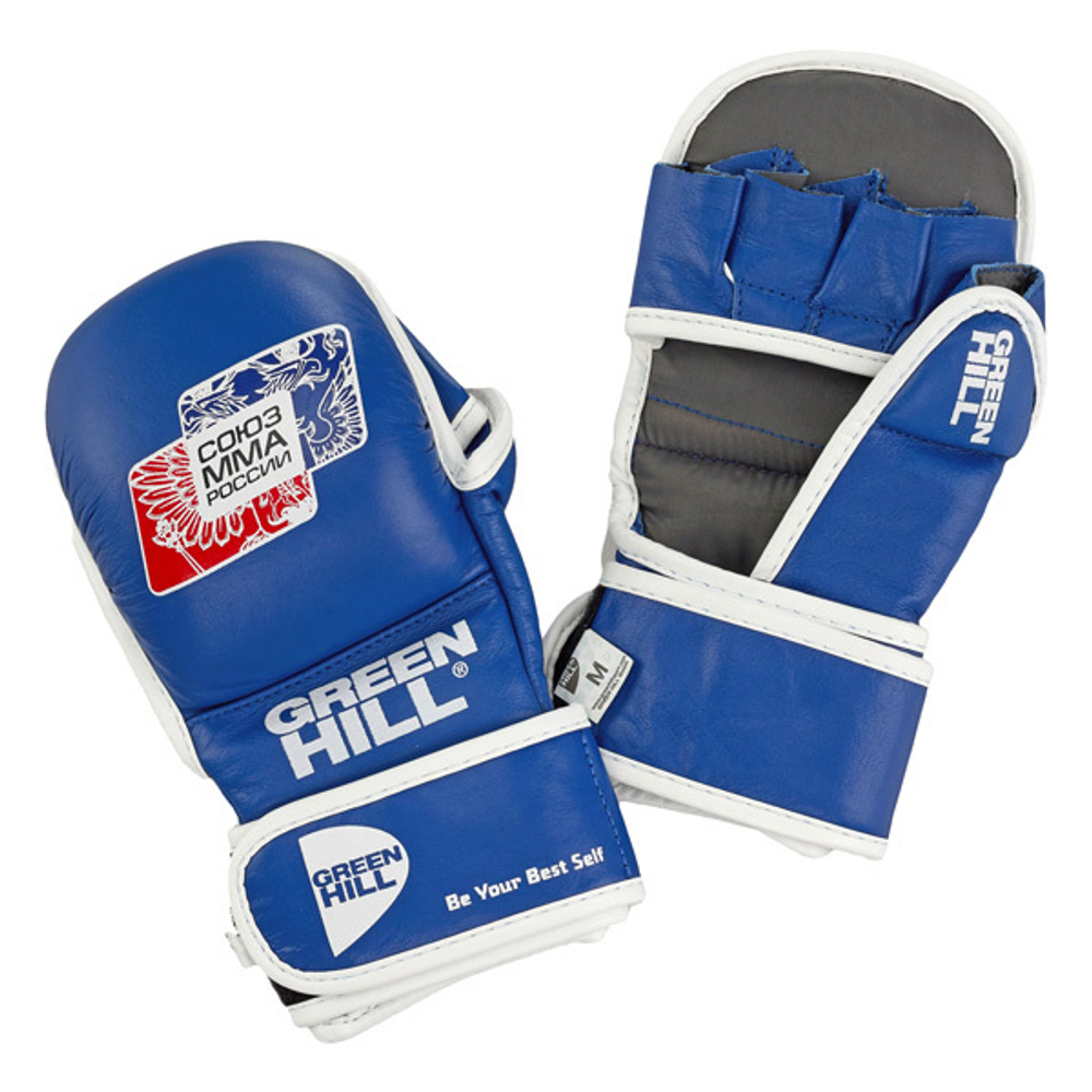 Перчатки Green Hill Союз MMA синие