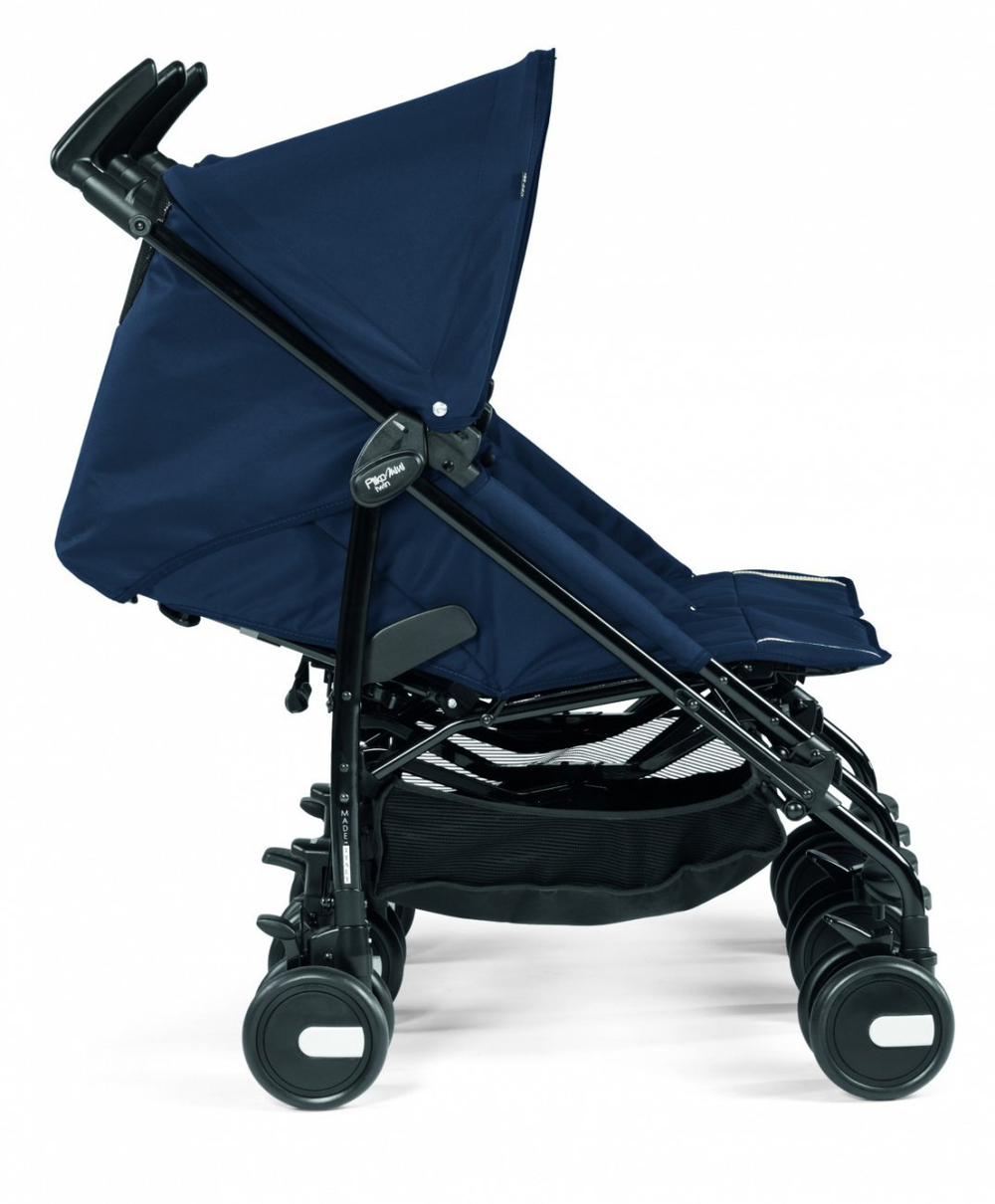 Коляска-трость для двойни Peg-Perego Pliko Mini Twin Classico (Синий)