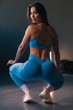 Леггинсы High Waisted Push-Up Leggings TOTALLY SEAMLESS 303 Голубые