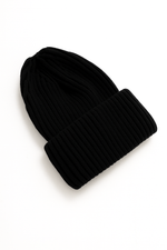 Шапка тыковка полушерсть, черная