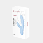 Голубой вибратор с ротацией и вакуумной стимуляцией BeYourLover Rosubi (Цвет: голубой)