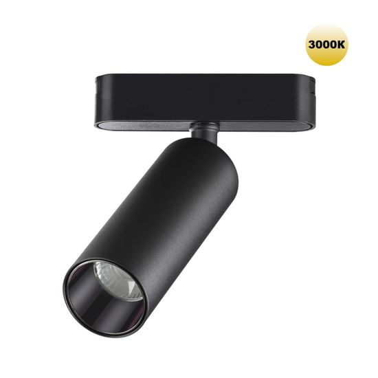 359256 SHINO NT23 190 черный Трековый светильник для низковольтного шинопровода IP20 LED 15W 48V 1275Лм 3000К SMAL