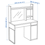 Письменный стол - IKEA MICKE, 105х50 см, белый, МИККЕ ИКЕА
