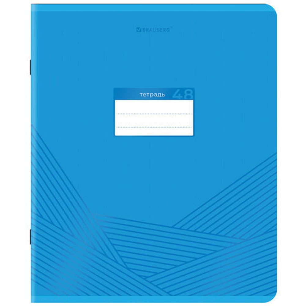 Тетрадь А5, 48 л., BRAUBERG, скоба, клетка, выборочный лак, "Классика", 404344, 5шт