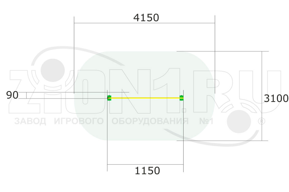 Стенка для перелезания М1 ЭЛ034 для детской площадки