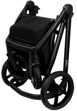 Детская коляска Roan Esso Кожа 3 в 1 с автокреслом Tutis Elo Lux EduSky Black ESSK/215/1 White/Black/руч.Тем.коричневый