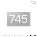 Номер на дверь 745, табличка на дверь для офиса, квартиры, кабинета, аудитории, склада, серая 120х70 мм, Айдентика Технолоджи