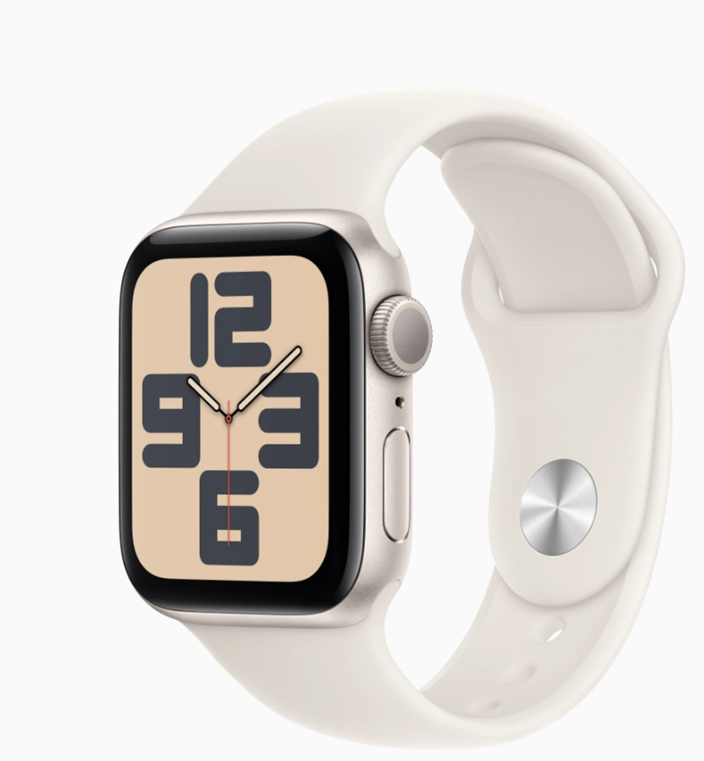 Apple Watch SE Gen 2 2024 GPS 40mm Starlight Aluminum Case with Sport Band Starlight (S/M, 130–180 mm) MXEF3