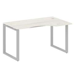 Metal System Стол криволинейный правый на О-образном м/к БО.СА-2 (R) Дуб Наварра/Металл Серый 1400*9