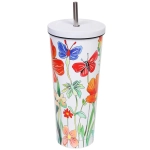 Термокружка 750мл «Лето» с трубочкой