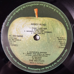 Винтажная виниловая пластинка LP The Beatles Abbey Road (Holland 1973)