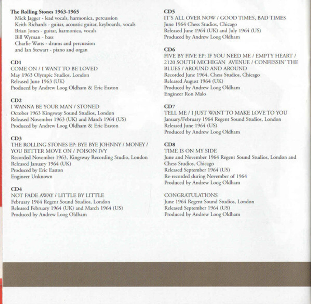 The Rolling Stones / Singles 1963-1965 (9CD Single + 3CD EP)