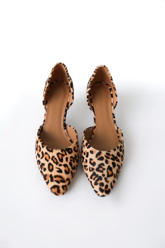 Туфли на низком каблуке, леопардовый