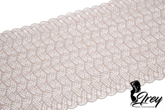 1352 Кружево эластичное 18,5 см, Италия, кофе с молоком