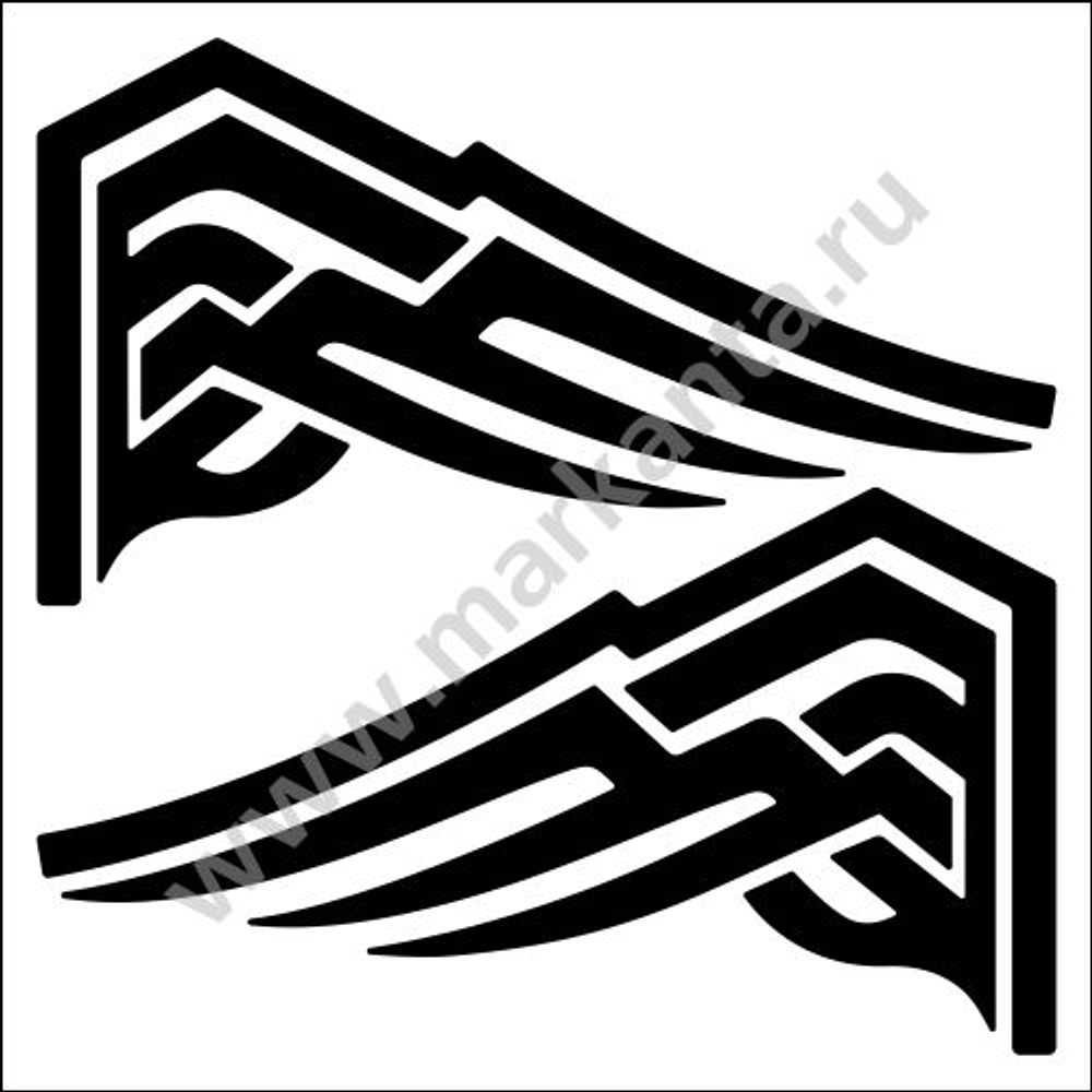 Наклейка парная "Тату-крылья" 4