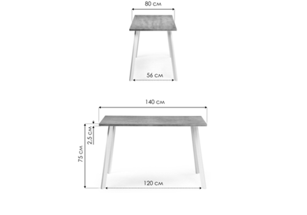 Стол деревянный Woodville Тринити Лофт 140x80 дуб крафт золотой, черный матовый, ножки черные