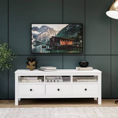 Тумба под ТВ Хемнэс/Кымор, 148х47х57см, белый
