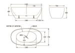 Акриловая ванна BelBagno 150x75 BB81-1500-W0 без гидромассажа