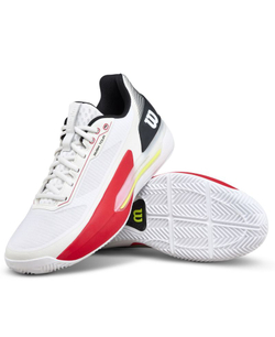 Мужские теннисные кроссовки Wilson Rush Tour 5 Clay - white/black/infrared