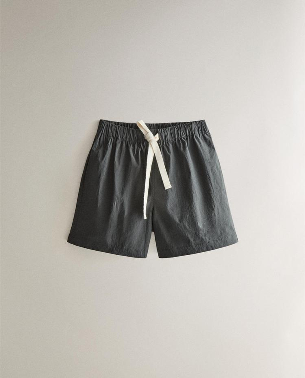 ZARA HOME ОДНОТОННЫЕ ПЛАВКИ-БЕРМУДЫ, СЕРЫЙ