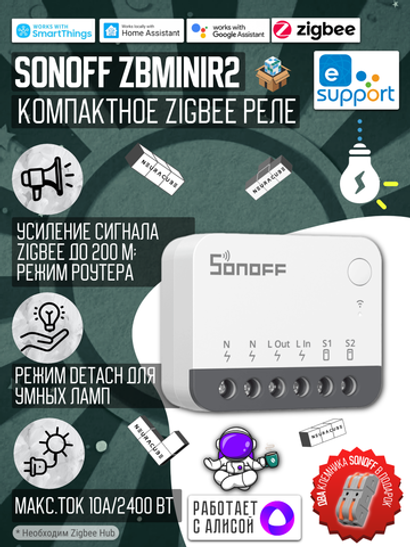 Zigbee реле ZBMINIR2 Extreme