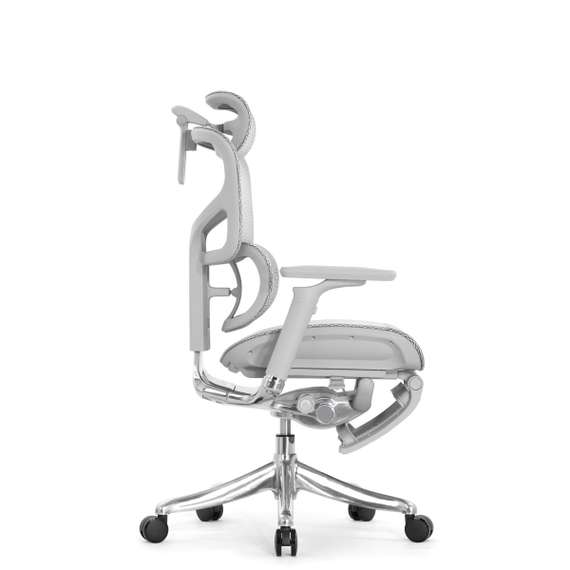 Кресло EXPERT PRO 2 RSA2M01-G(NEW) Подножк(подлок 6D(360), подголовн 4D,сетка бел./каркас сер.)