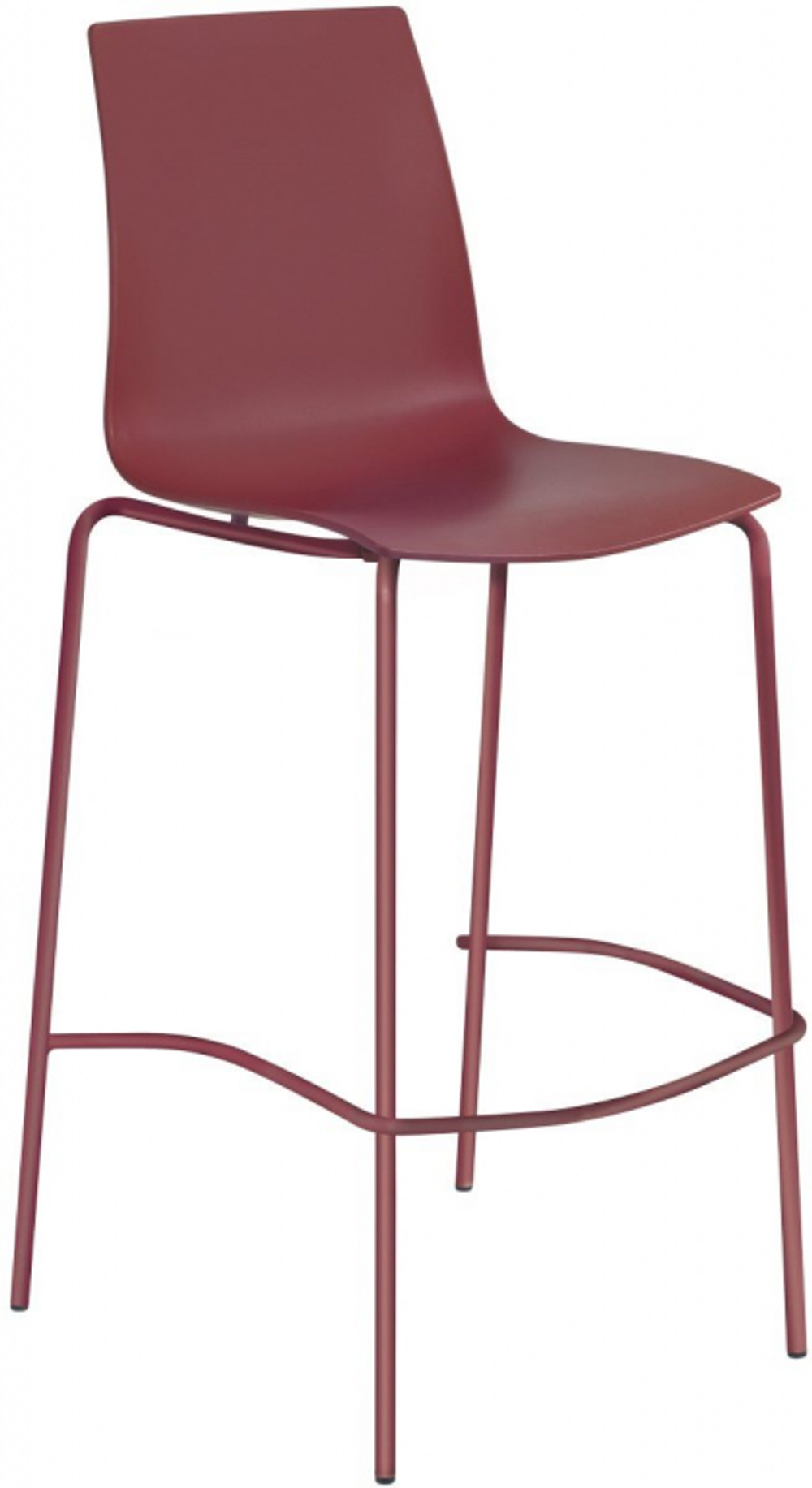 Стул пластиковый барный Papatya X-Treme BSL Pro, кирпично-красный