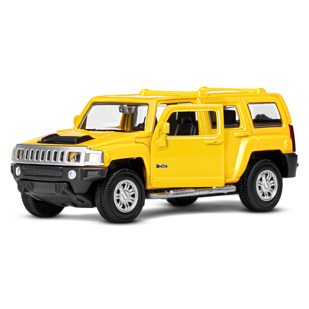 Модель 1:43  Hummer H3, желтый, откр. двери, инерция