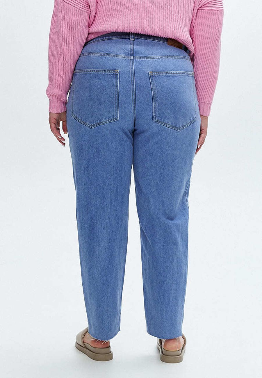 Джинсы с резом, голубой