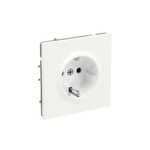 Розетка силовая, 2P+E, без з/ш, KANT, белая магнолия