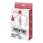 Красные наручники из искусственной кожи ToyFa Anonymo 310105