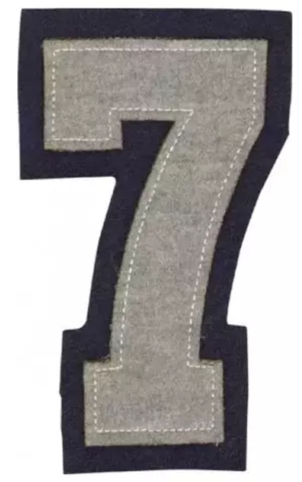 Термоаппликация HKM "Цифра "7" большая, серая