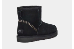 UGG Mens Classic Mini Deco Suede Boot Black