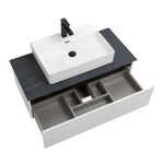 Мебель для ванной со столешницей и накладной раковиной Cezares SLIDER 100 Bianco Opaco SLIDER-1000-1C-SO-BO