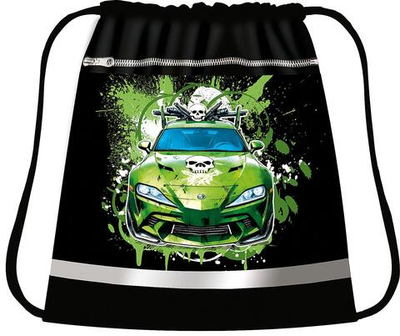 Сумка для сменной обуви MAX, ткань, с карманом, дизайн и светооражающая полоса 490/410 "Бум авто 202