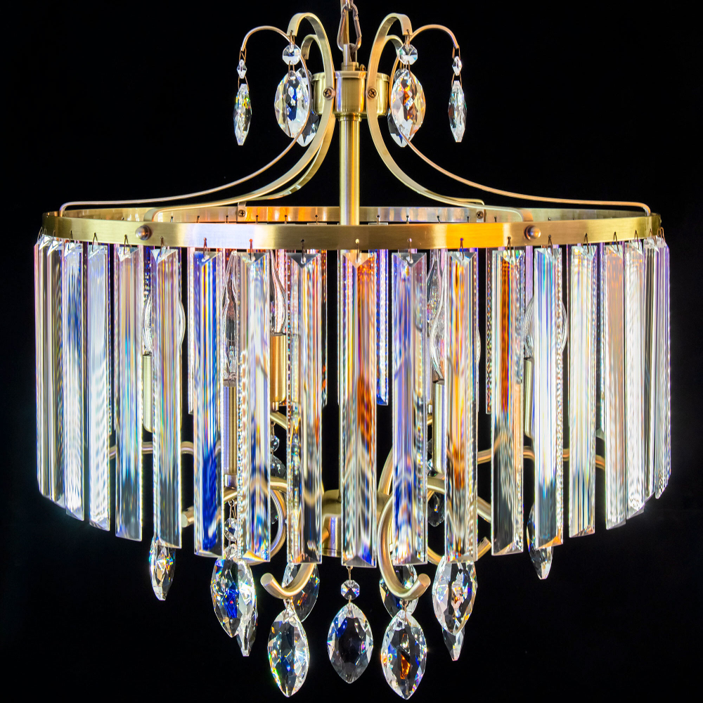 Citilux Инга CL335163 Люстра подвесная хрустальная Бронза