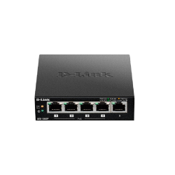 D-Link DES-1005P/B1A Неуправляемый коммутатор с 5 портами 10/100Base-TX, (4 порта PoE 802.3af/at, PoE-бюджет 60 Вт)